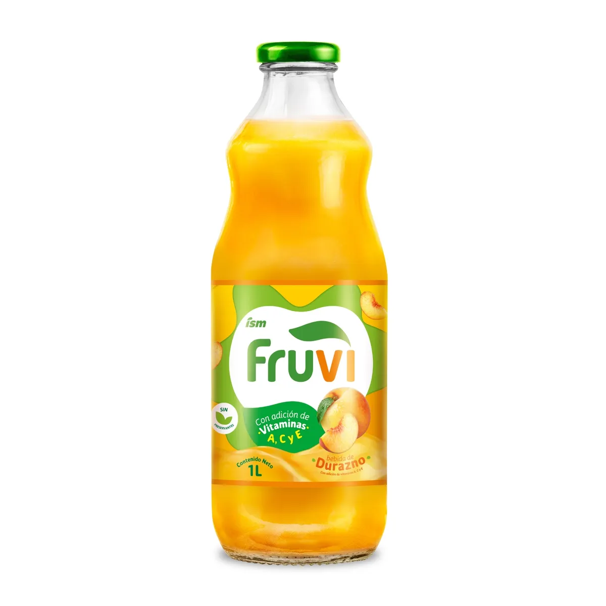 FRUVI - Bebida Fruvi Durazno Botella 1 L