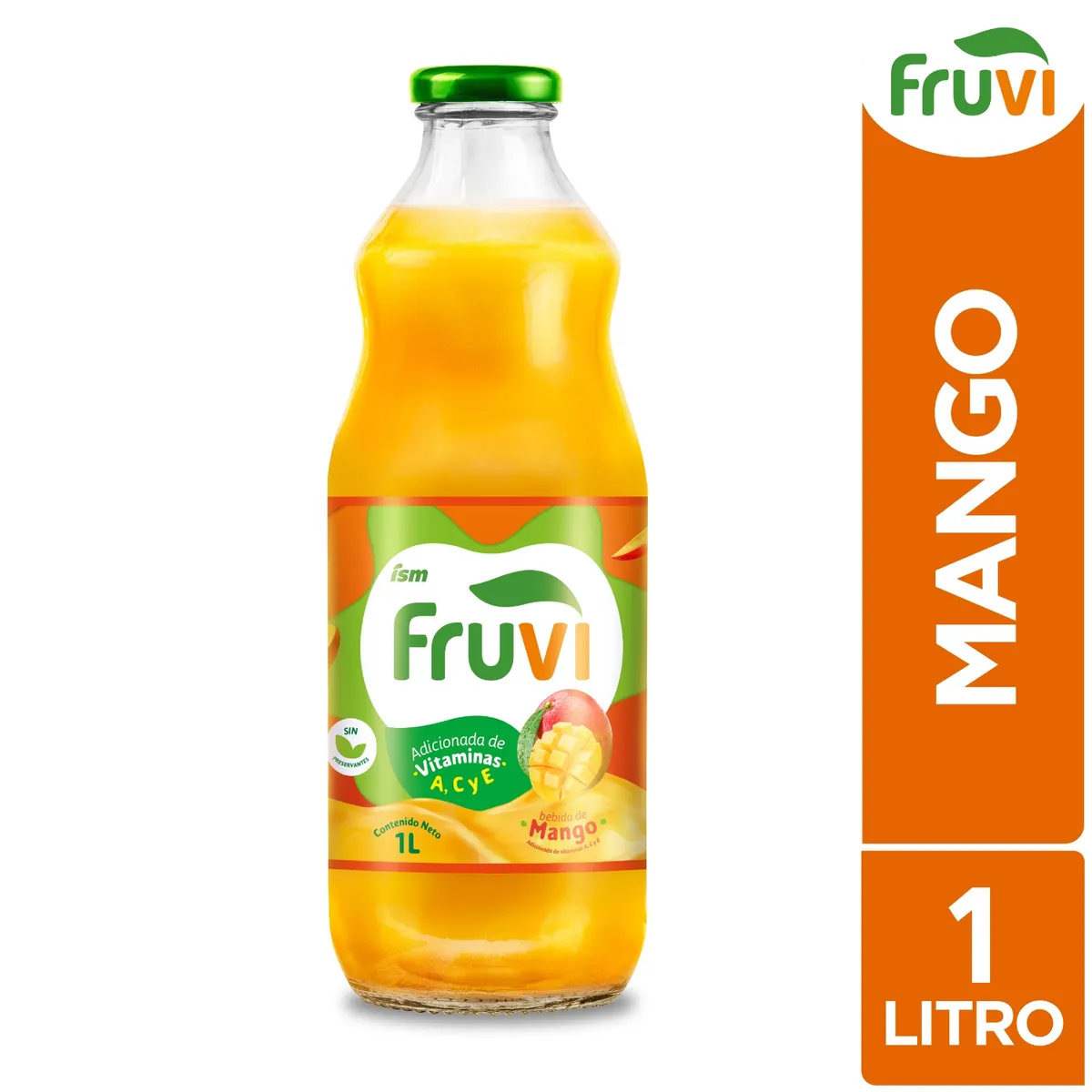 FRUVI - Bebida Fruvi Mango Botella 1 L
