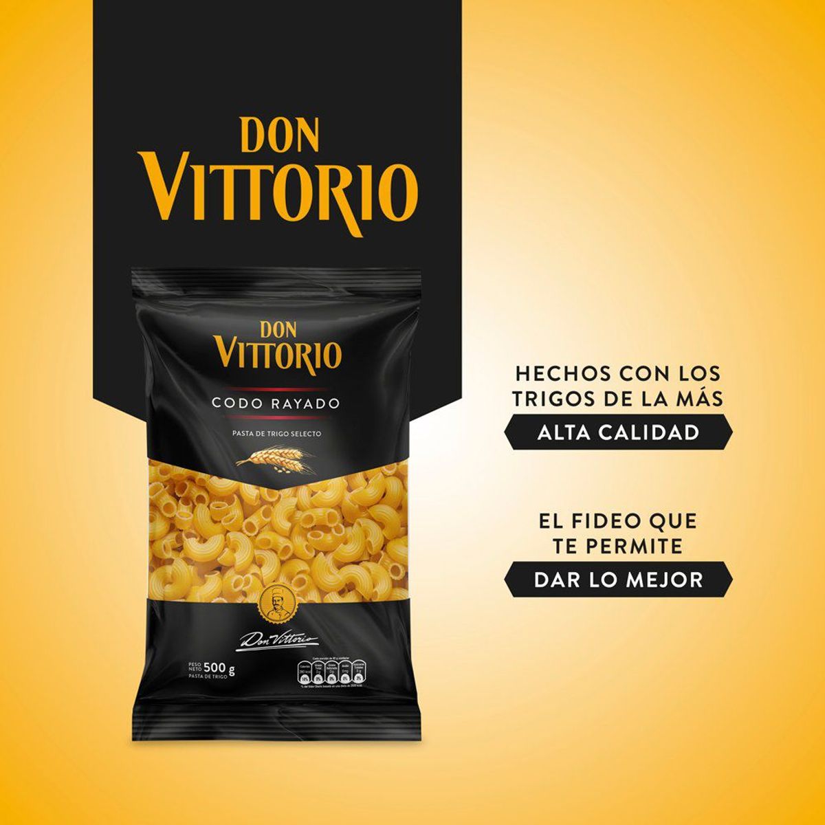 DON VITTORIO - Codo Rayado Don Vittorio Paquete 500 g
