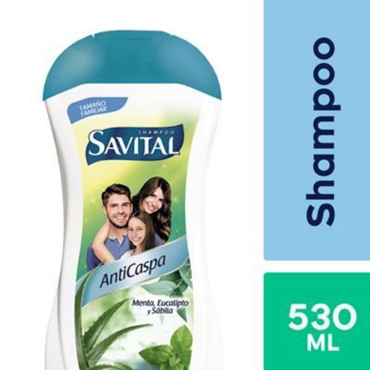 SAVITAL - Shampoo Savital Anticaspa Menta y Eucalipto Envase 530 mL