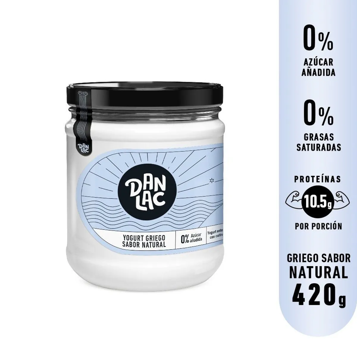 DANLAC - Yogurt Griego Danlac Naturla Envase 420 g