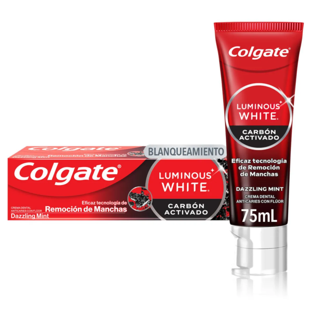 COLGATE - Crema Dental Blanqueadora Colgate Luminous White Carbón Envase 75 mL