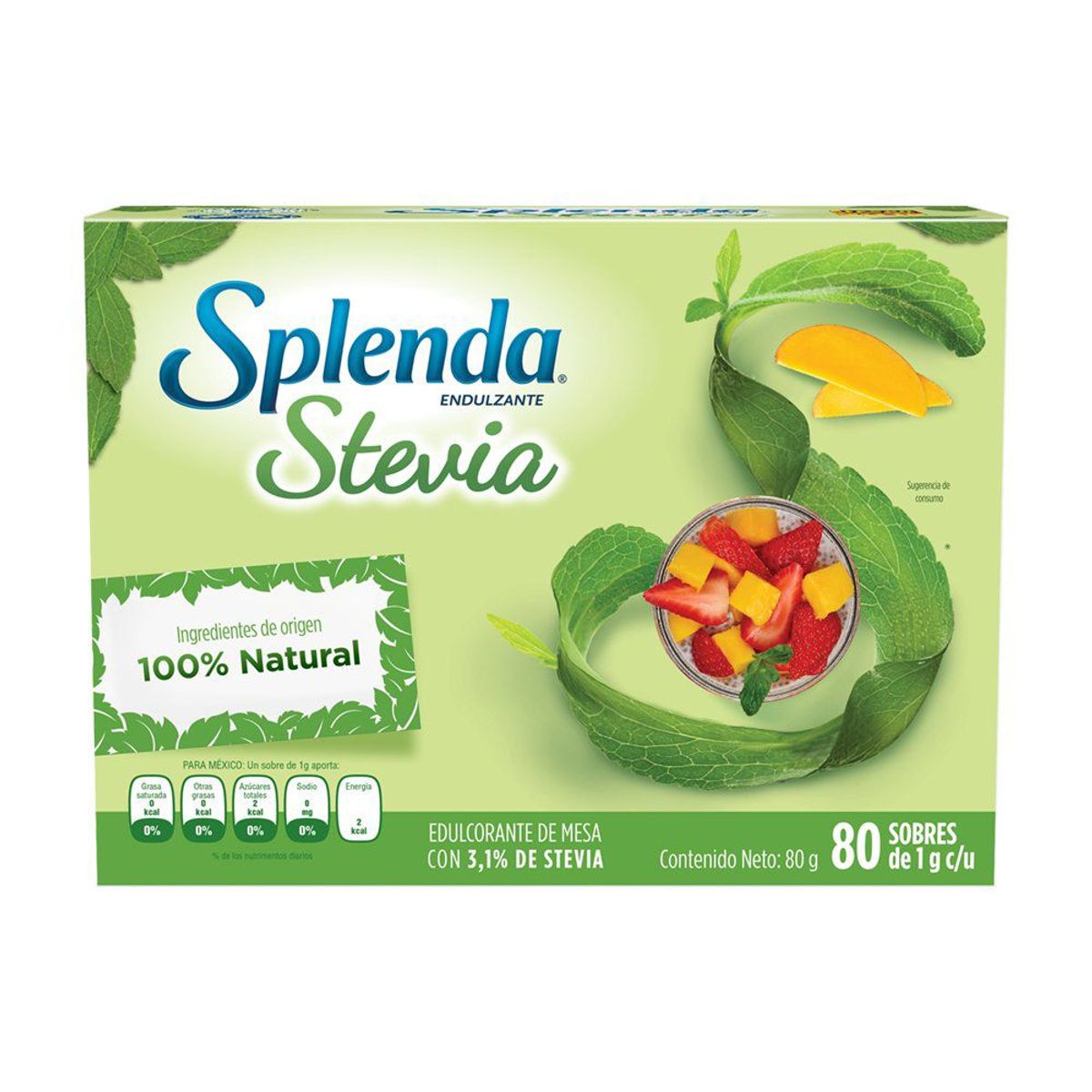 SPLENDA - Edulcorante Stevia Splenda Caja 80 Und