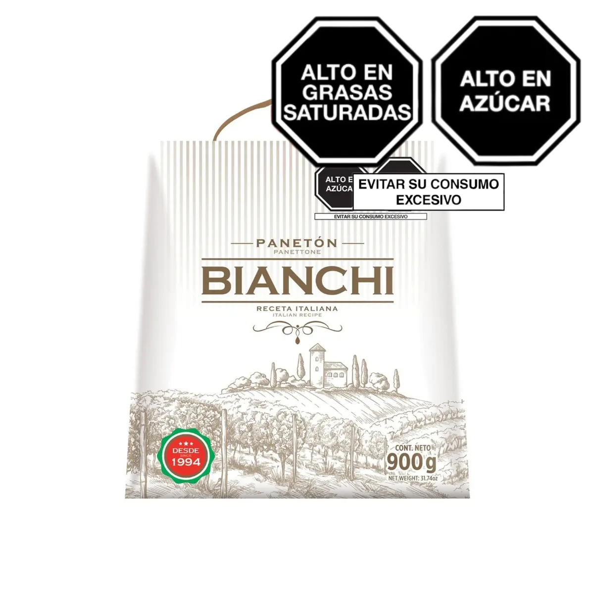 BIANCHI - Panetón Bianchi Caja 900 g