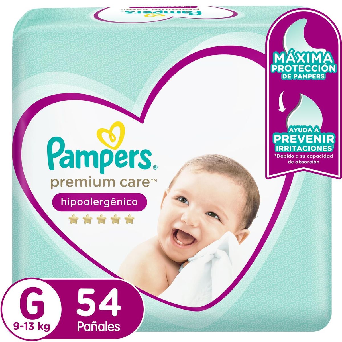 PAMPERS - Pañales Premium Care Pampers Talla G Empaque 54 Und