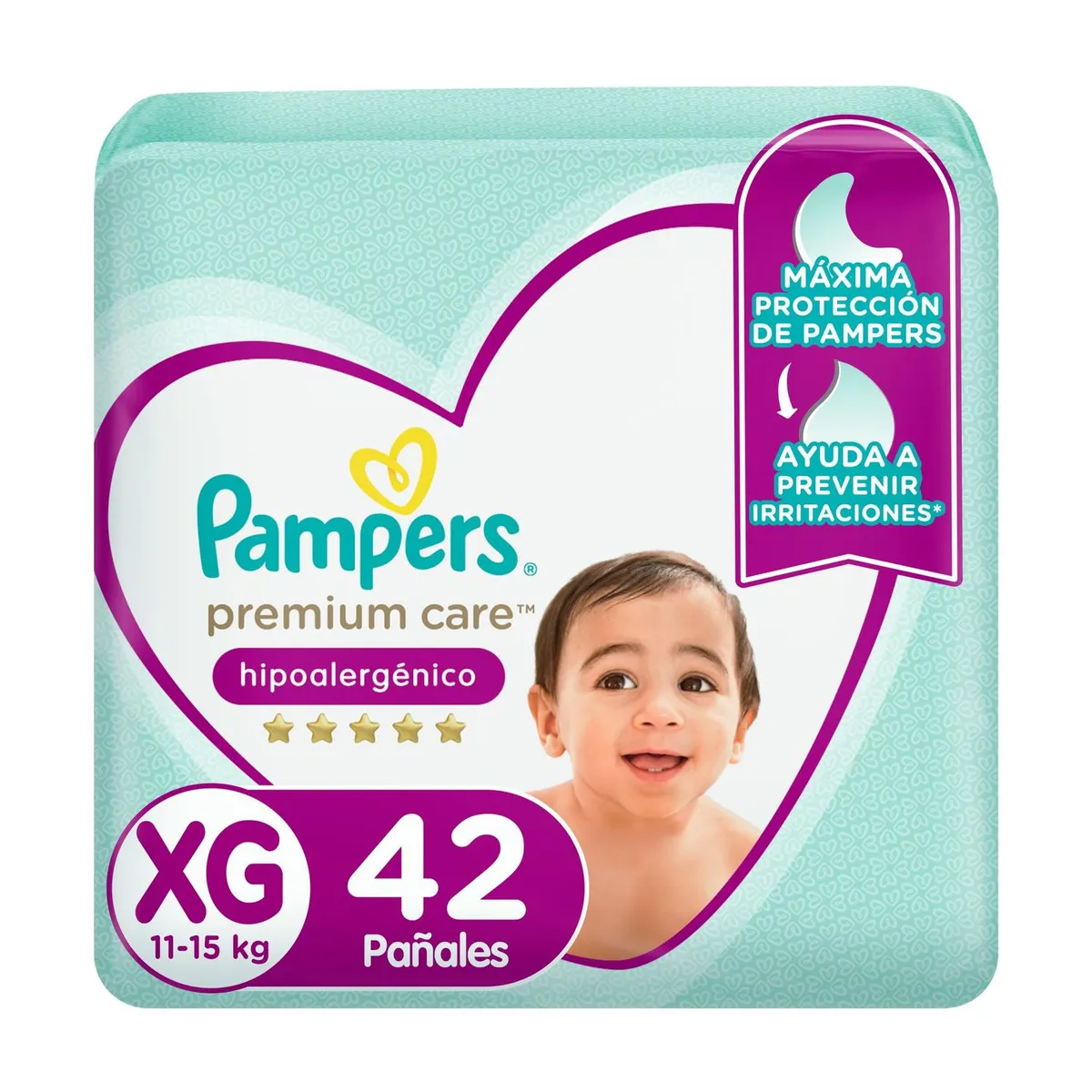 PAMPERS - Pañales Premium Care Pampers Talla XG Empaque 42 Und