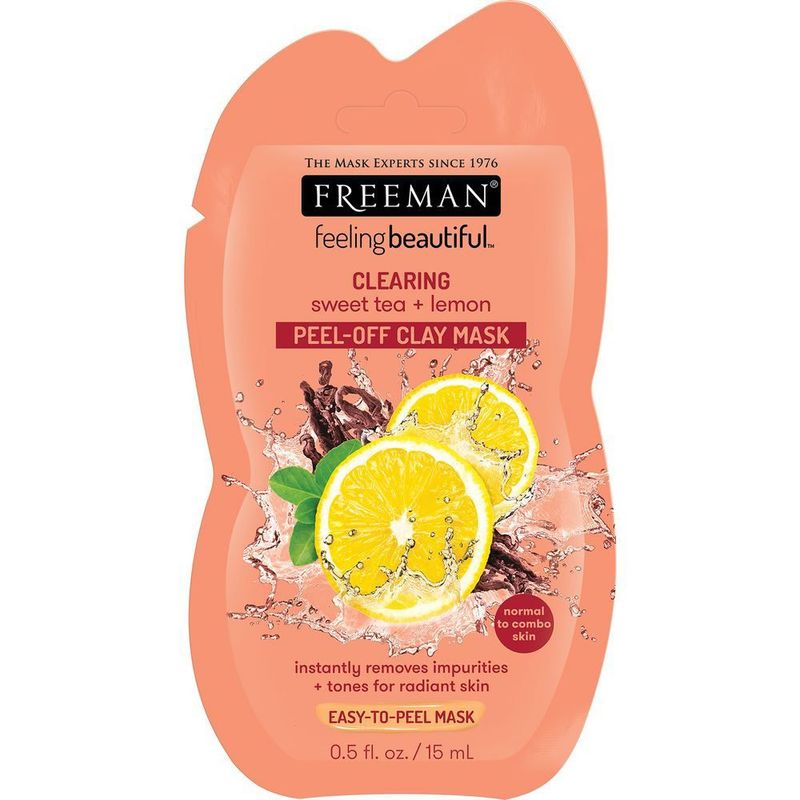 FREEMAN - Mascarilla Facial De Arcilla Limpiadora Peel-Off De Té Dulce y Limón