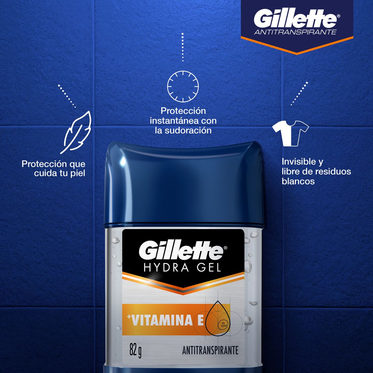 GILLETTE - Antitranspirante en Gel Gillete Vitamina E Envase 82 g
