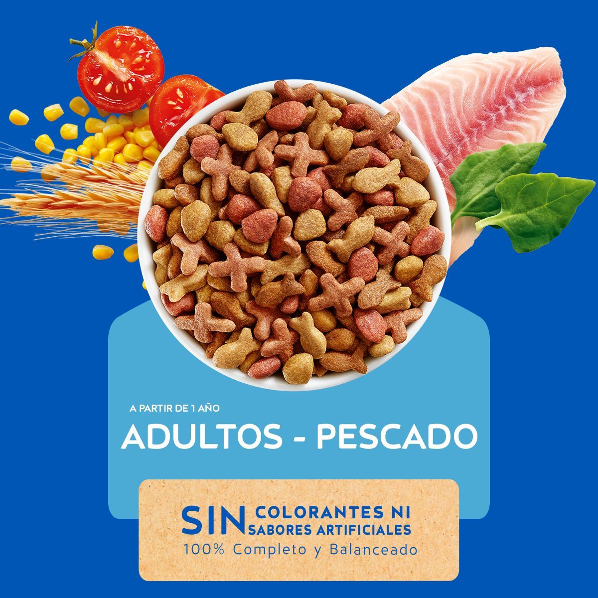 CAT CHOW - Alimento Seco Gatos Adultos Cat Chow Pescado Bolsa 1 Kg