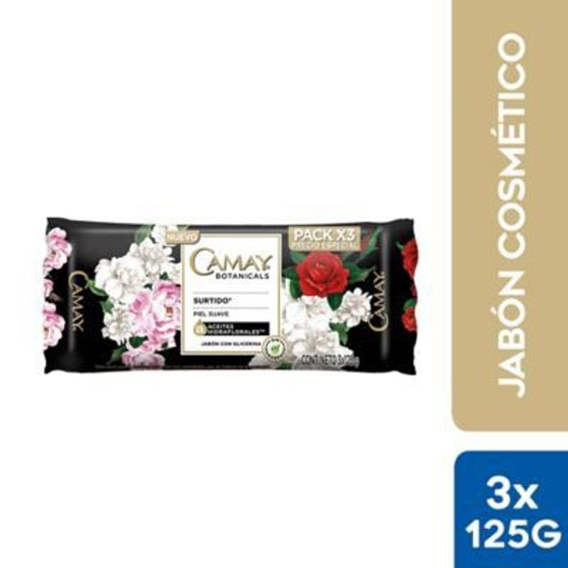  - Jabón Camay Botanicals Surtido Empaque 3 Und