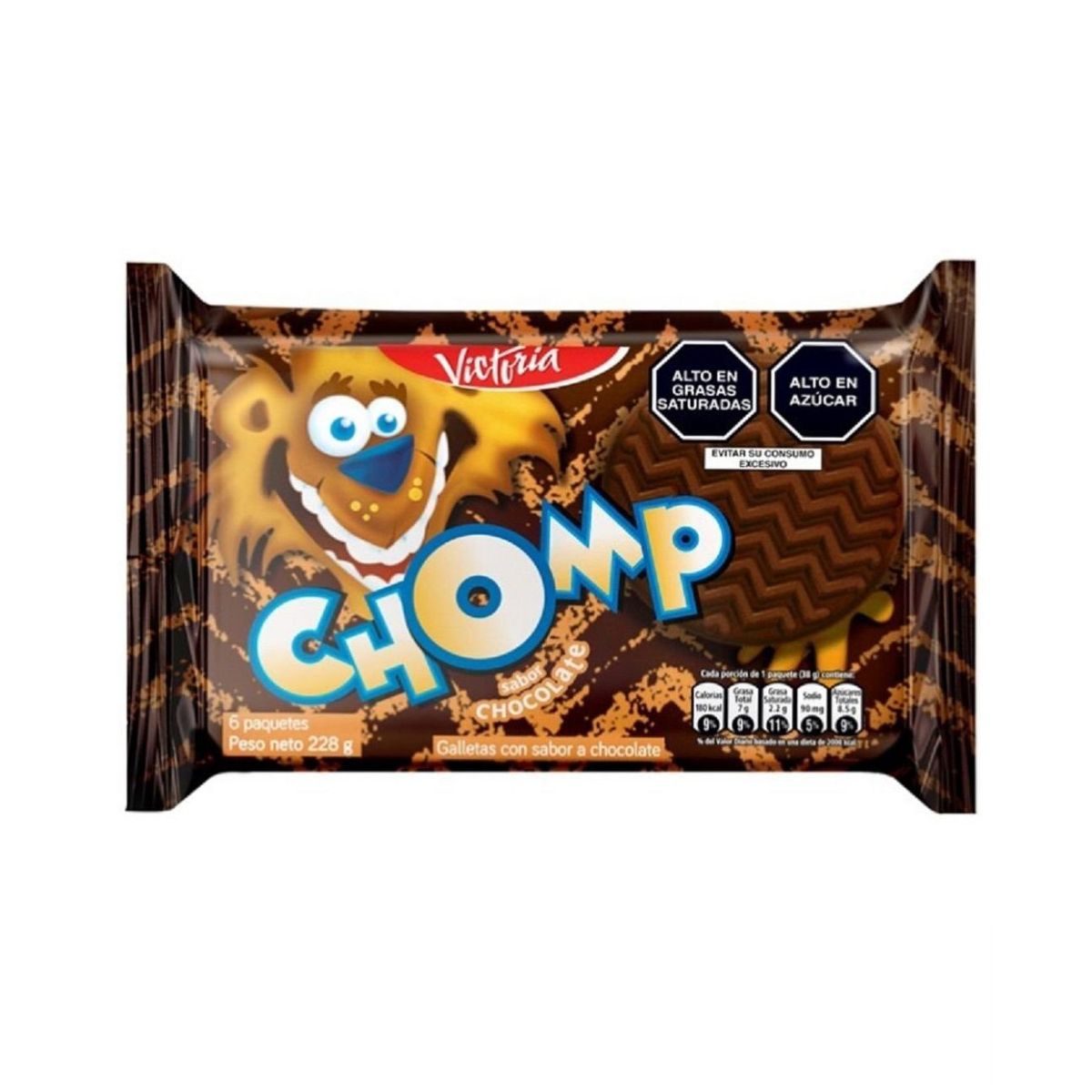 VICTORIA - Galleta Chomp Chocolate Sixpack 228 g