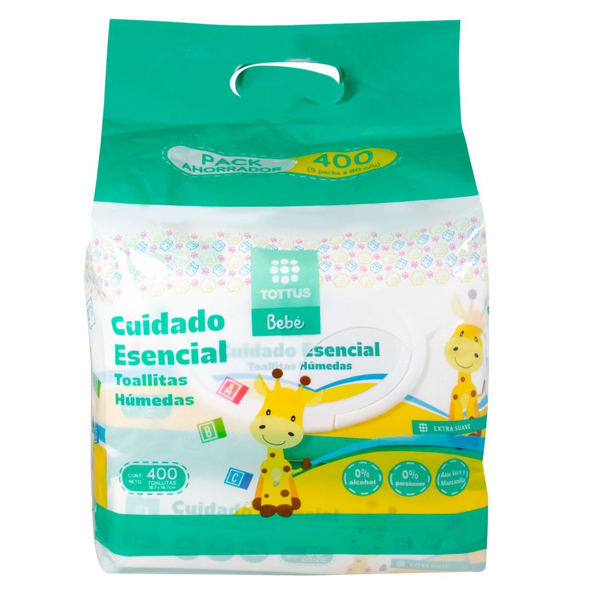 TOTTUS - Toallitas Húmedas Tottus Cuidado Esencial Empaque 400 Und