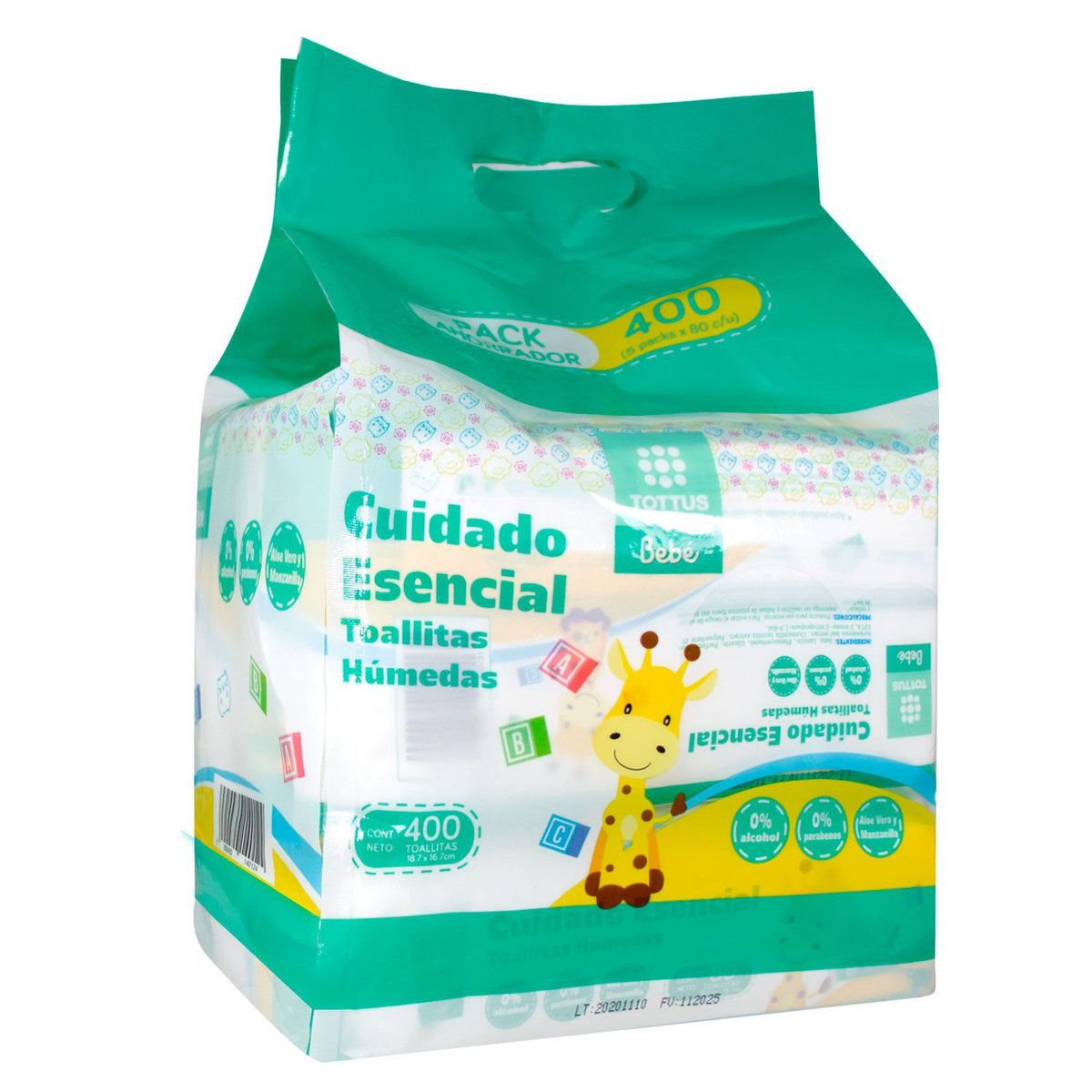 TOTTUS - Toallitas Húmedas Tottus Cuidado Esencial Empaque 400 Und