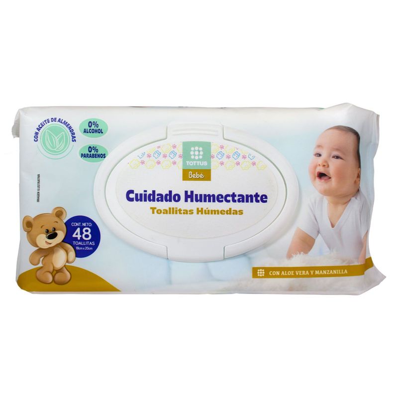 TOTTUS - Toallitas Húmedas Tottus Cuidado Humectante 48 Unidades
