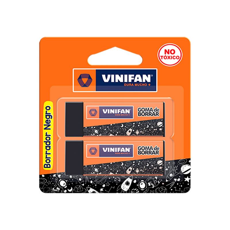 VINIFAN - Borrador Vinifan Color Negro Grande Blíster 2 Und