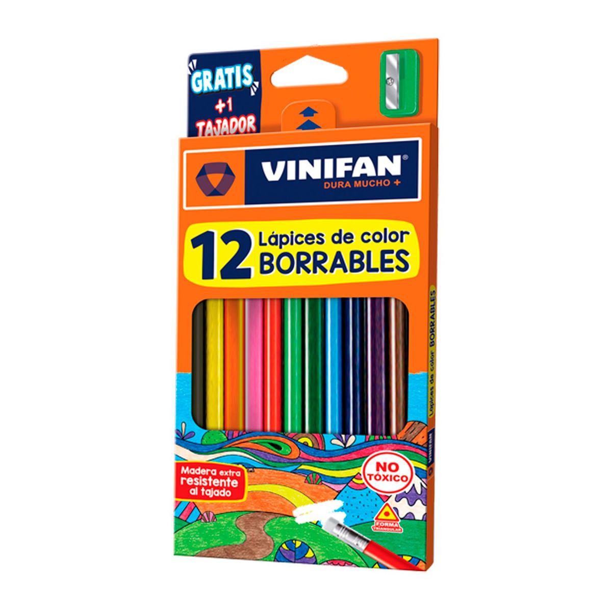VINIFAN - Colores Vinifan Borrables Empaque 12 Und