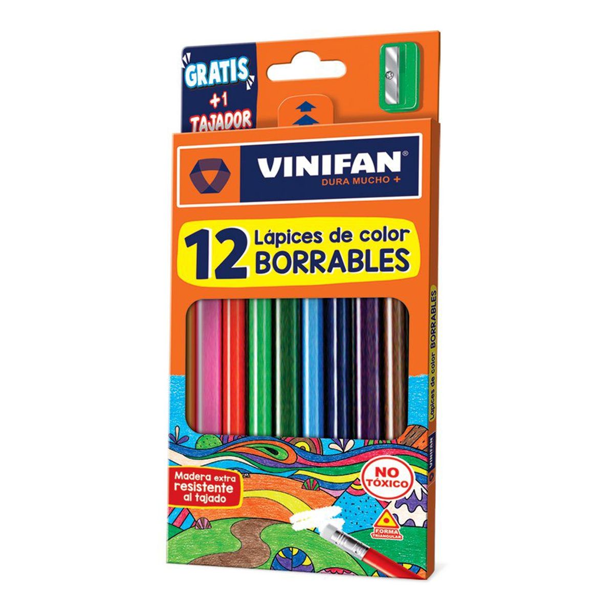 VINIFAN - Colores Vinifan Borrables Empaque 12 Und