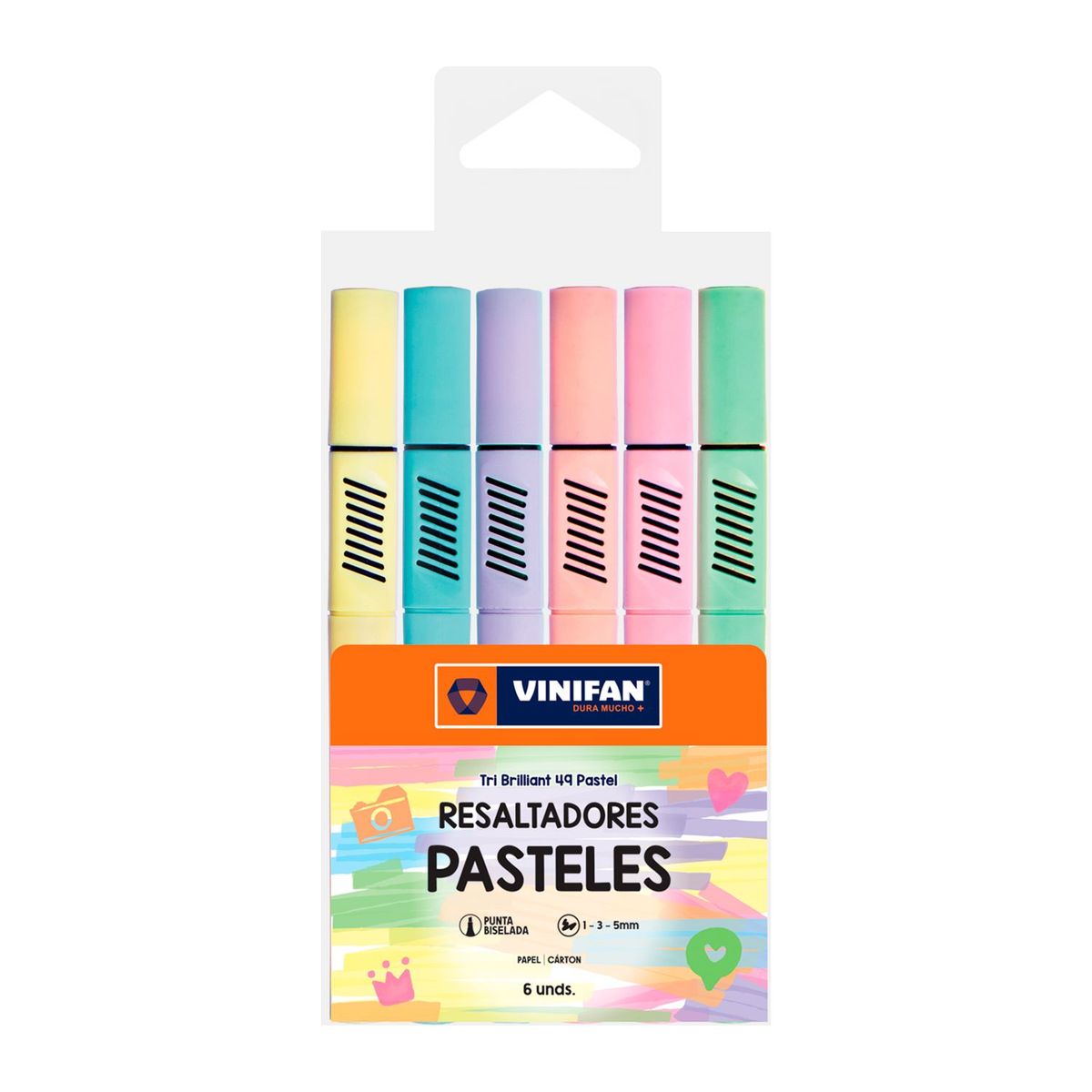 VINIFAN - Resaltador Vinifan Tri Brilliant Pastel Empaque 6 Und