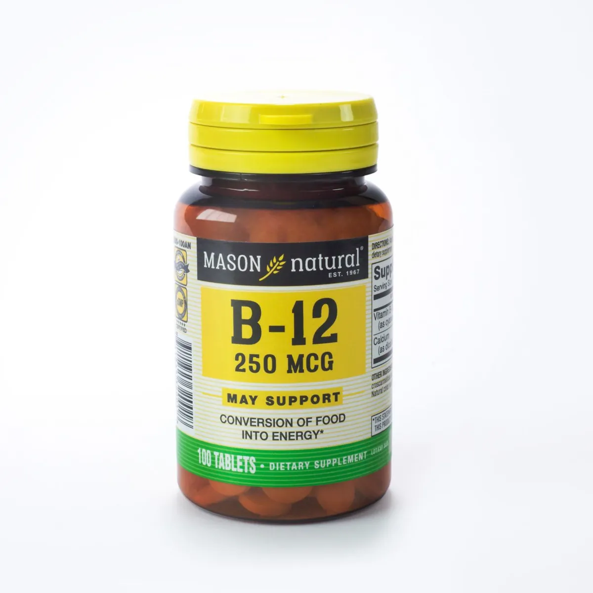 MASON - Vitamina B12 Mason Natural 250 MCG Envase 100 Und