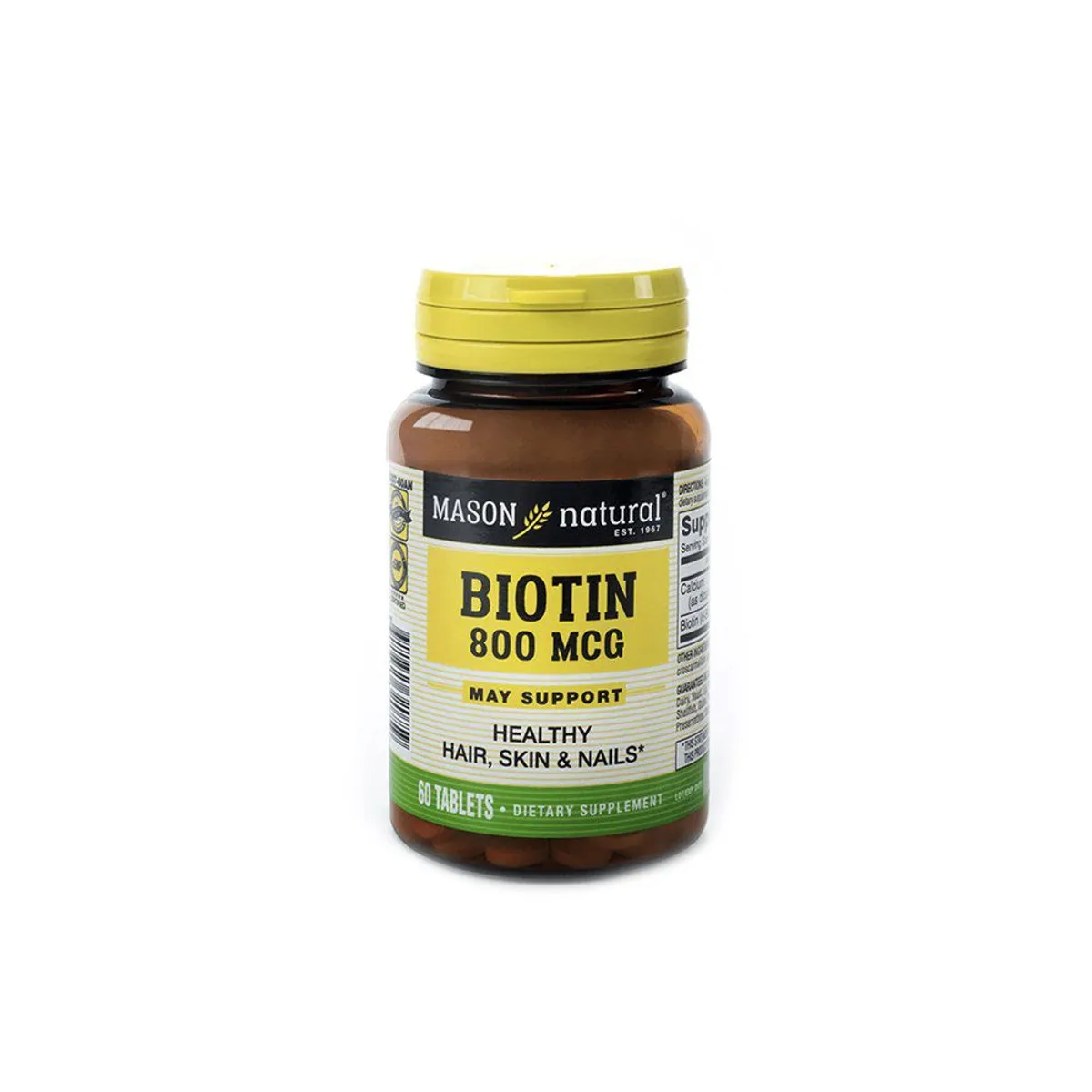 MASON - Biotina Mason Natural 800 mcg Envase 60 Und
