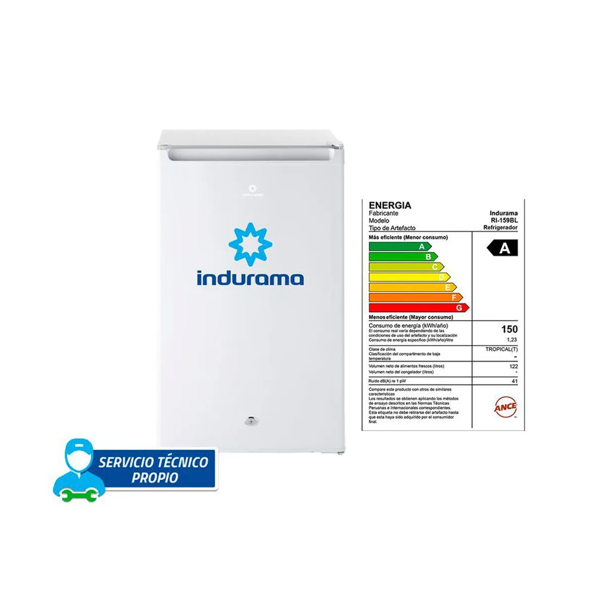 INDURAMA - Frigobar 122 L Blanco