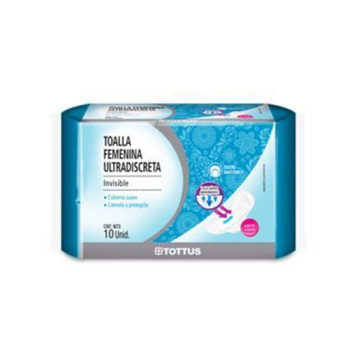 TOTTUS - Toallas Higiénicas Tottus Ultra Discreta Empaque 10 Und