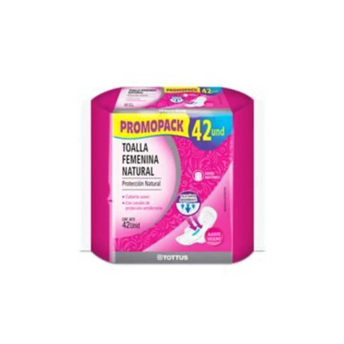 TOTTUS - Toallas Higiénicas Tottus Protección Natural Empaque 42 Und
