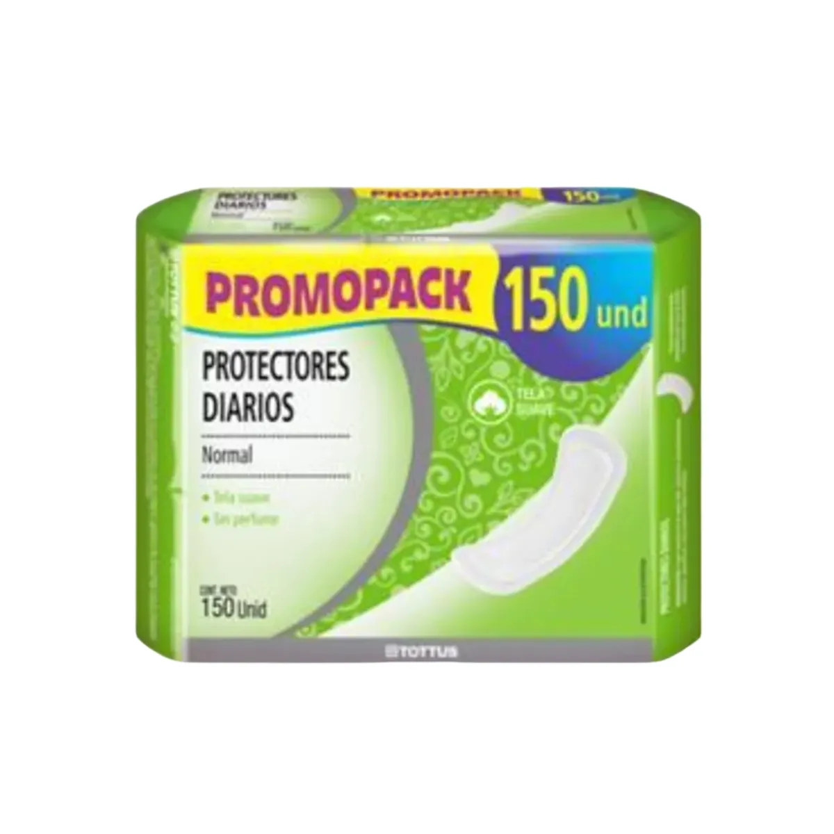 TOTTUS - Protectores Diarios Tottus Normales Empaque 150 Und