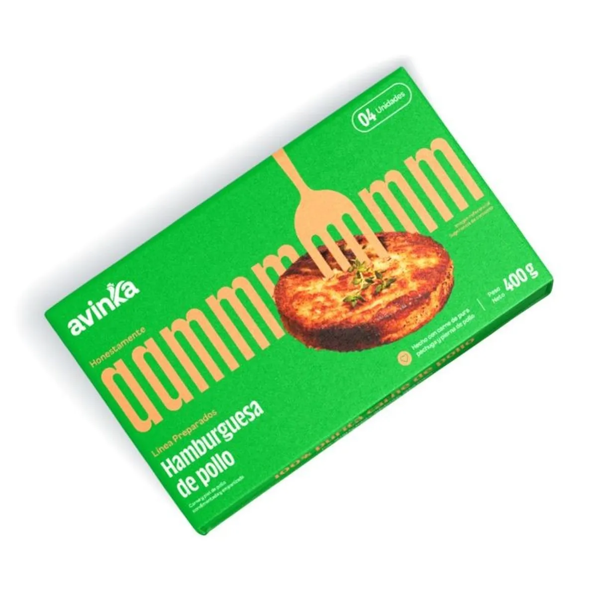 AVINKA - Hamburguesa de Pollo Premium Caja 4 Und