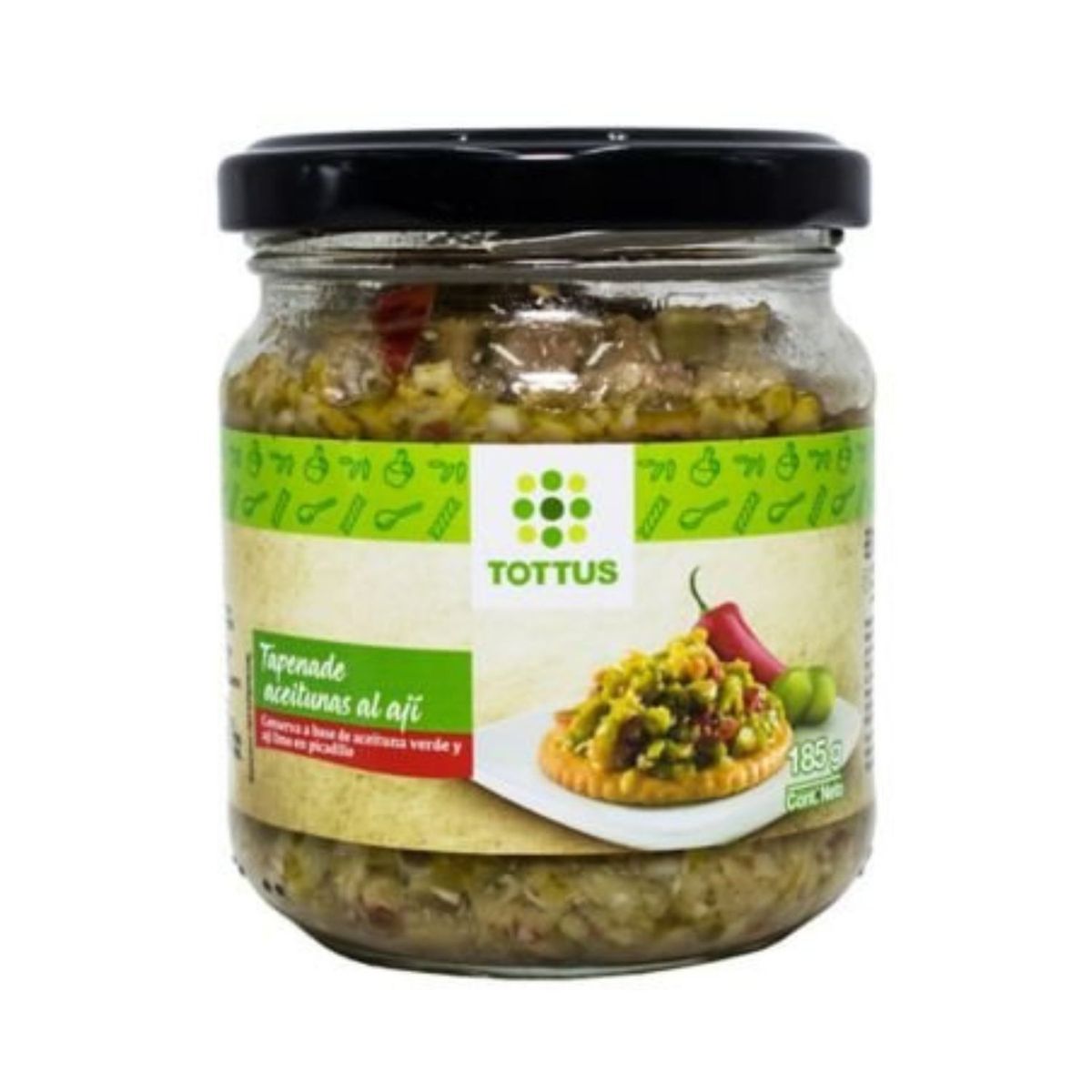 TOTTUS - Tapenade Aceitunas al Ají Tottus Envase 185 g