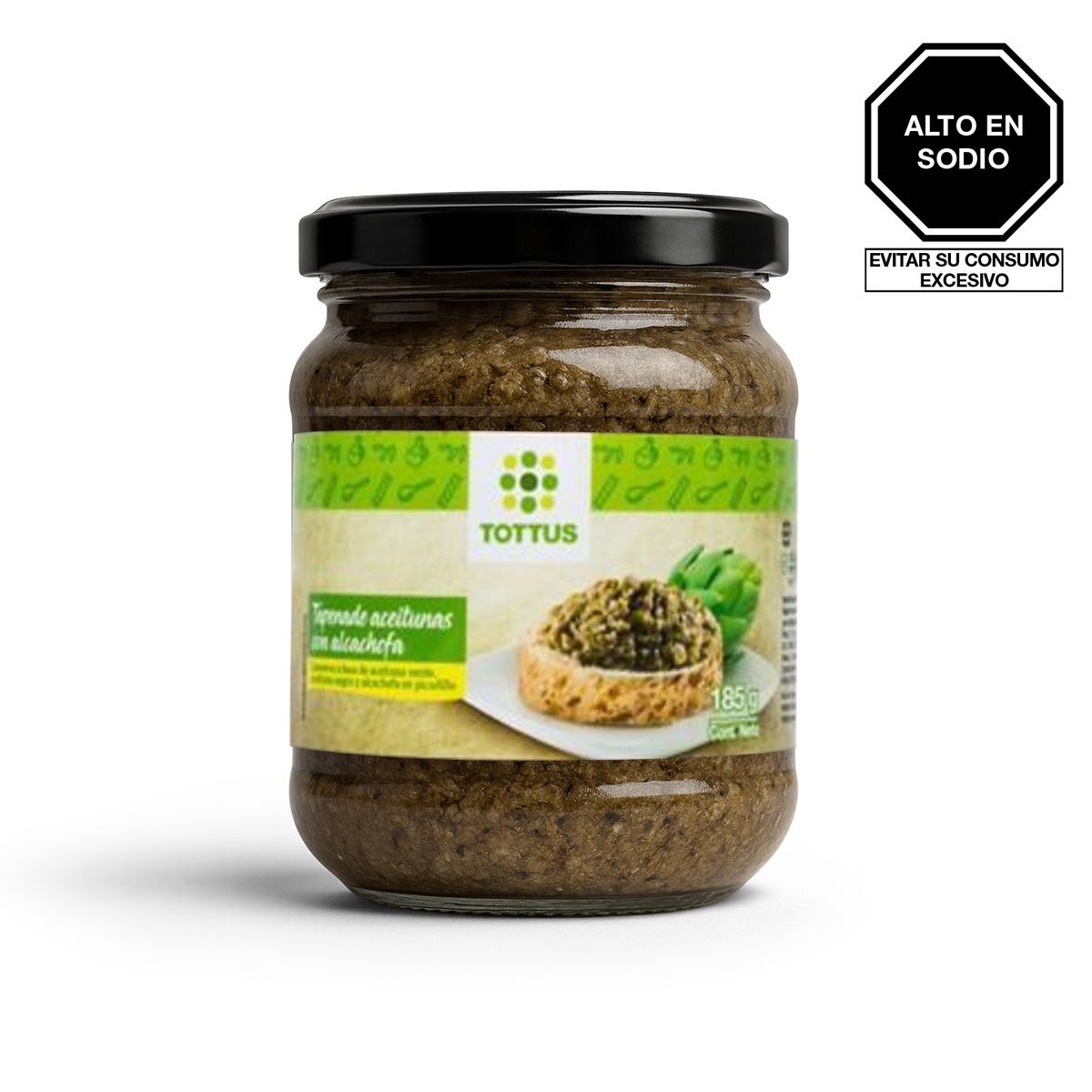 TOTTUS - Tapenade Aceitunas Alcachofa Tottus Envase 185 g