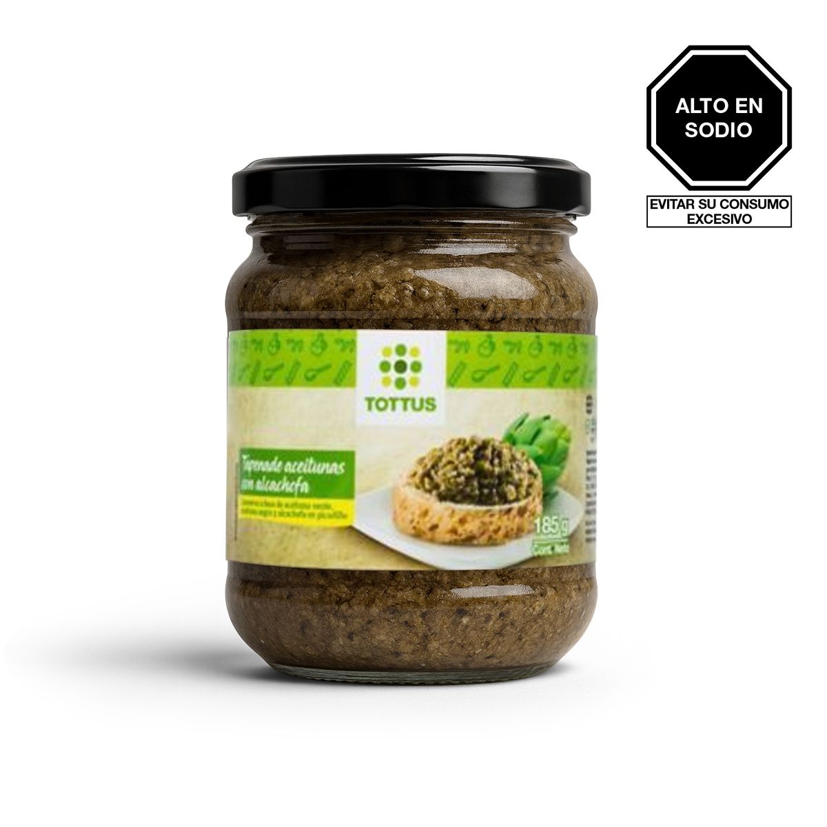 TOTTUS - Tapenade Aceitunas Alcachofa Tottus Envase 185 g