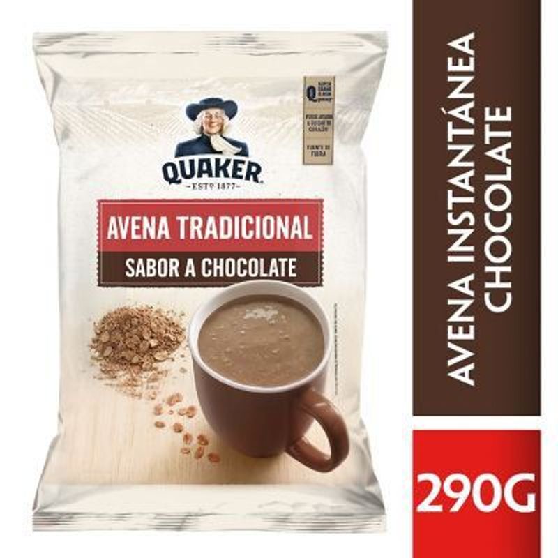 QUAKER - Avena Tradicional Quaker Chocolate Bolsa 290 g