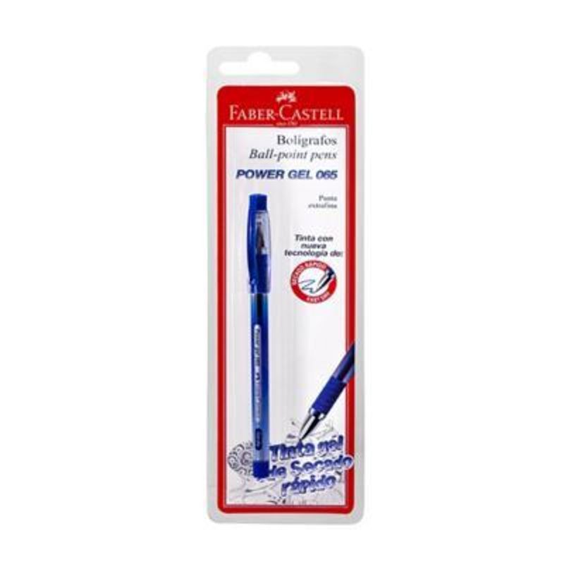 FABER CASTELL - Bolígrafo Powe Gel 065 Azul Bl X1