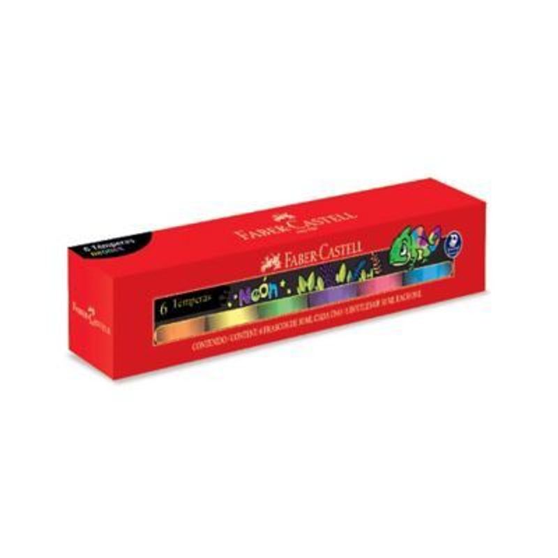 FABER CASTELL - Témperas Faber Castell Color Néon Estuche 6 Und