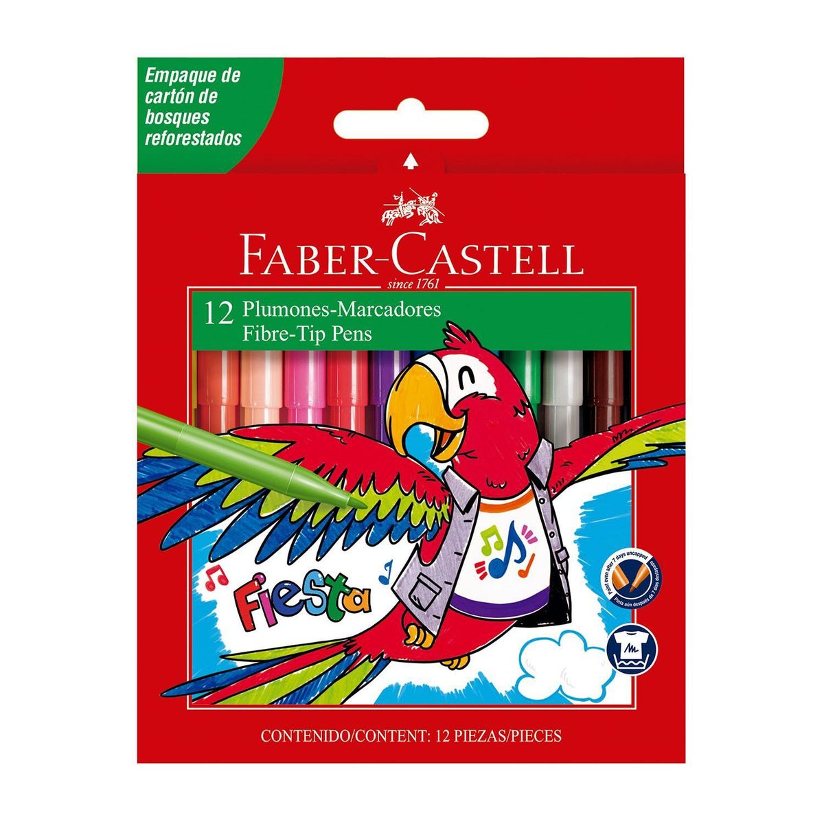 FABER CASTELL - Plumones Faber Castell Fiesta 45 Caja 12 Und