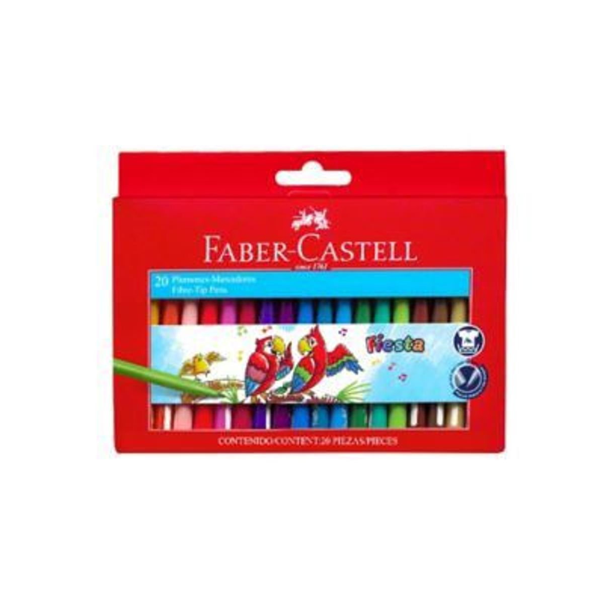 FABER CASTELL - Plumones Faber Castell Fiesta 45 Caja 20 Und