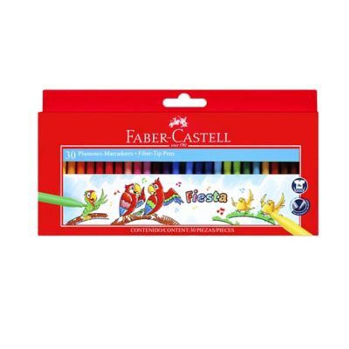 FABER CASTELL - Plumones Faber Castell Fiesta 45 Caja 30 Und