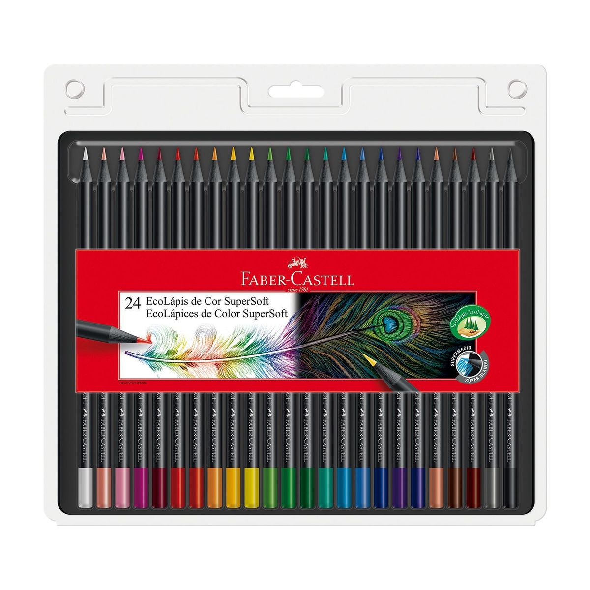 FABER CASTELL - Lápices De Color Faber Castell Eco Supersoft Estuche 24 Und