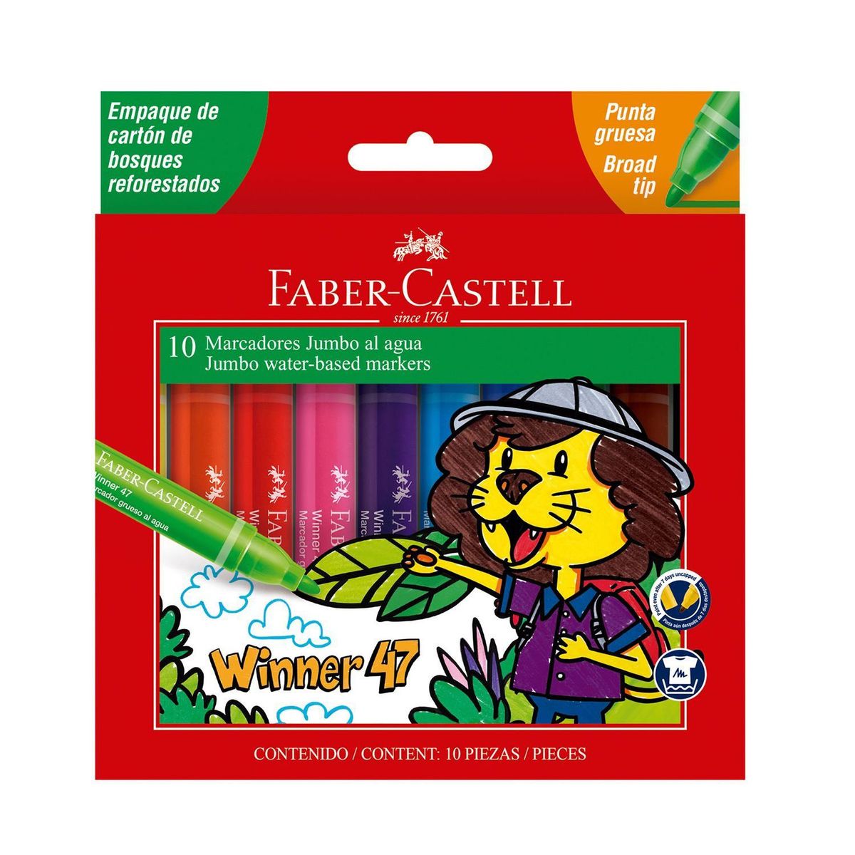 FABER CASTELL - Plumón Faber Castell Winner 47 Empaque 10 Und