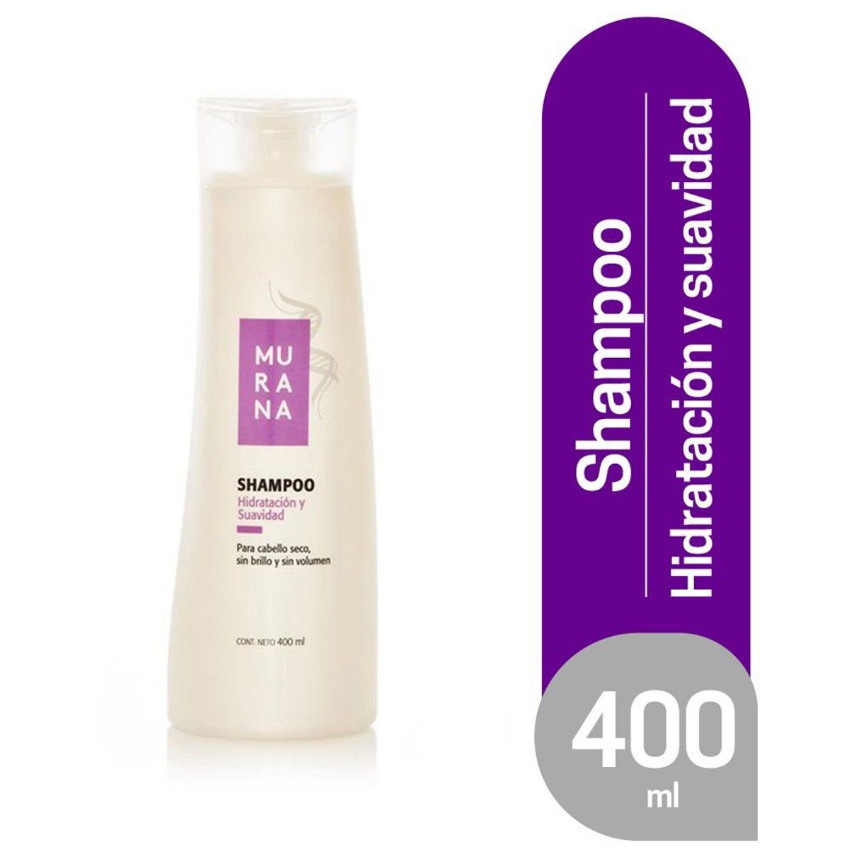 MURANA - Shampoo Murana Hidratación y Suavidad Envase 400 mL