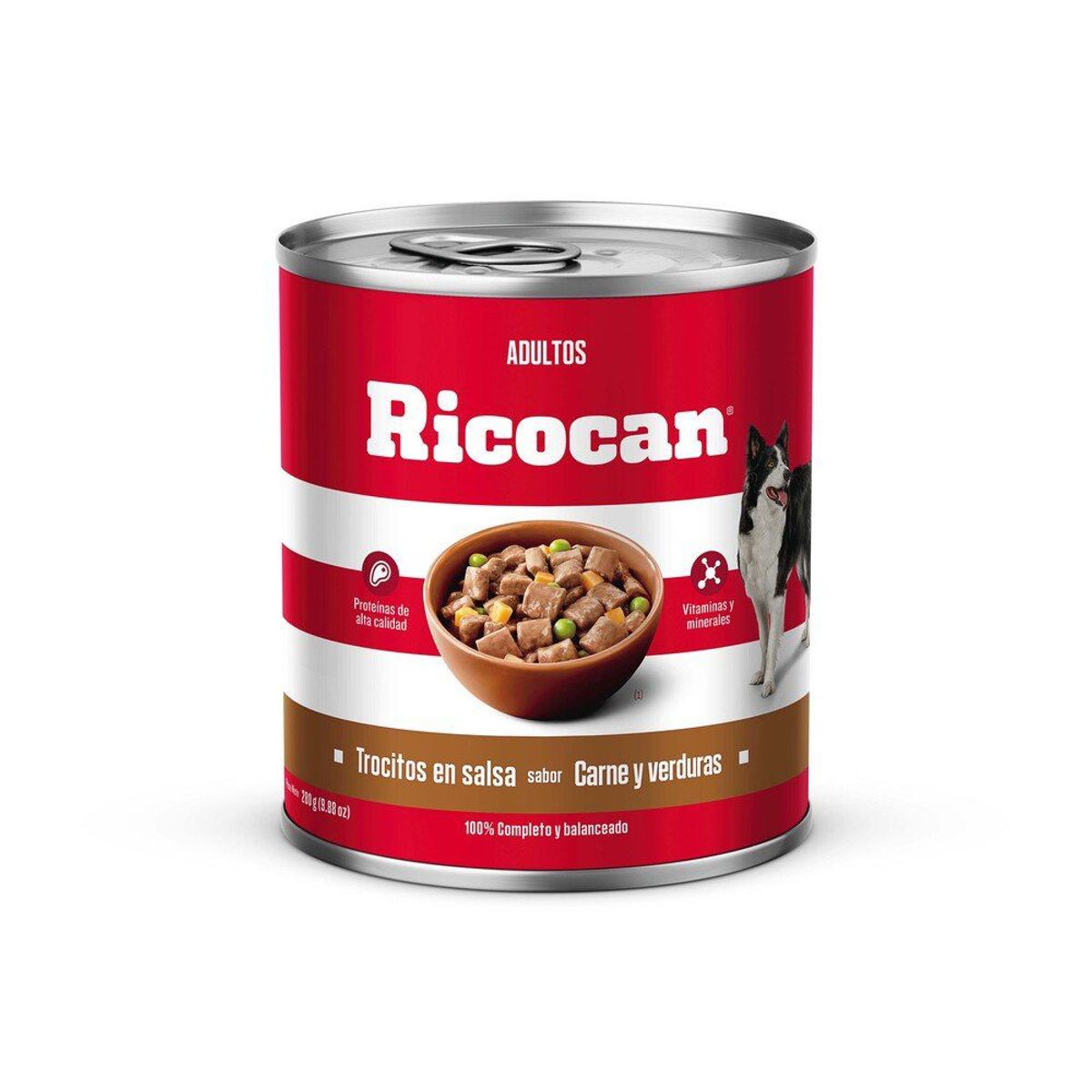 RICOCAN - Alimento Húmedo Perros Adultos Ricocan Trocitos Carne y Verduras Lata 280 g