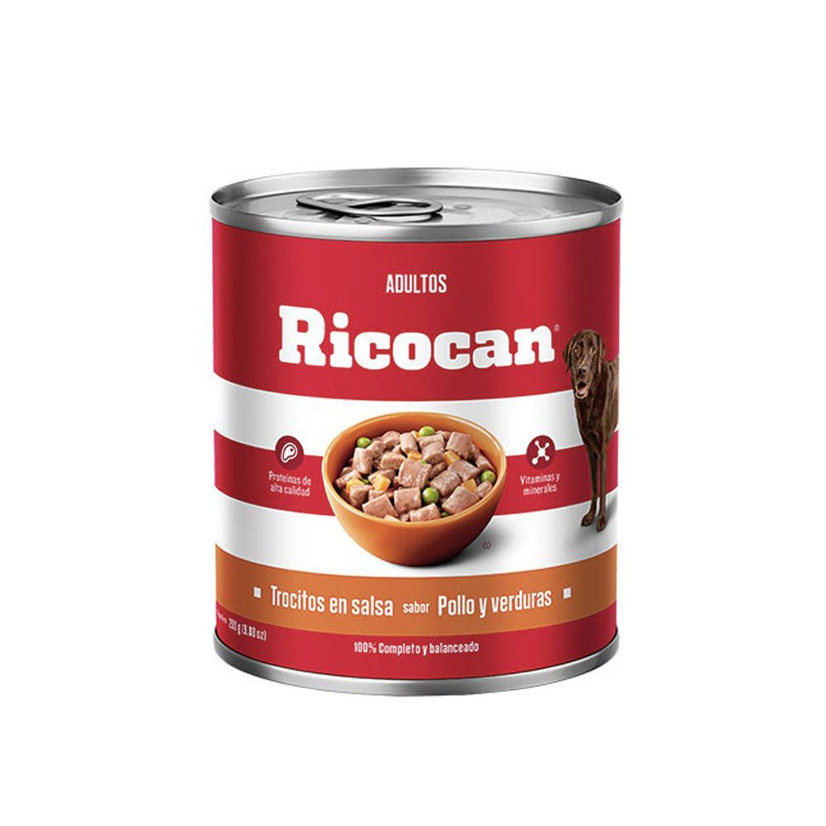 RICOCAN - Alimento Húmedo Perros Adultos Ricocan Trocitos Pollo y Verduras Lata 280 g