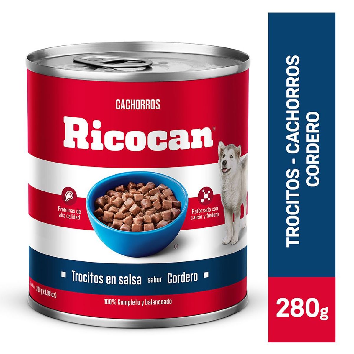 RICOCAN - Alimento Húmedo Cachorros Ricocan Trocitos Cordero Lata 280 g