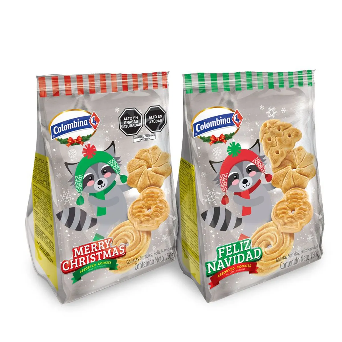 COLOMBINA - Galletas Feliz Navidad Colombina 150g