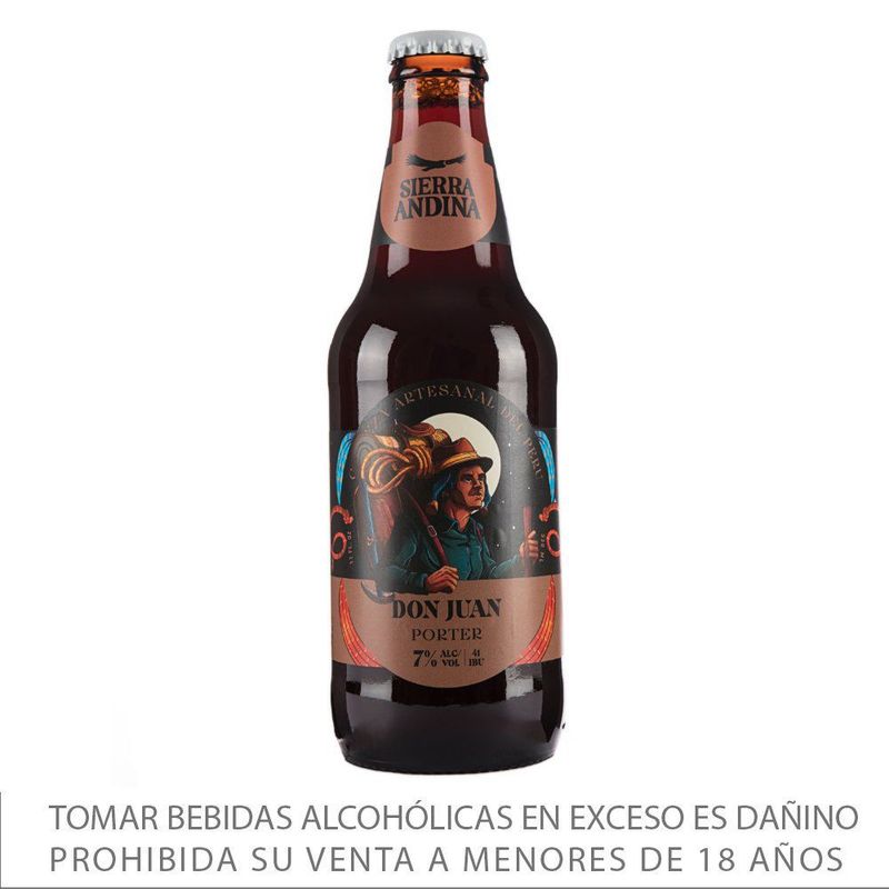 SIERRA ANDINA - Cerveza Artesanal Sierra Andina Porter Botella 330 mL