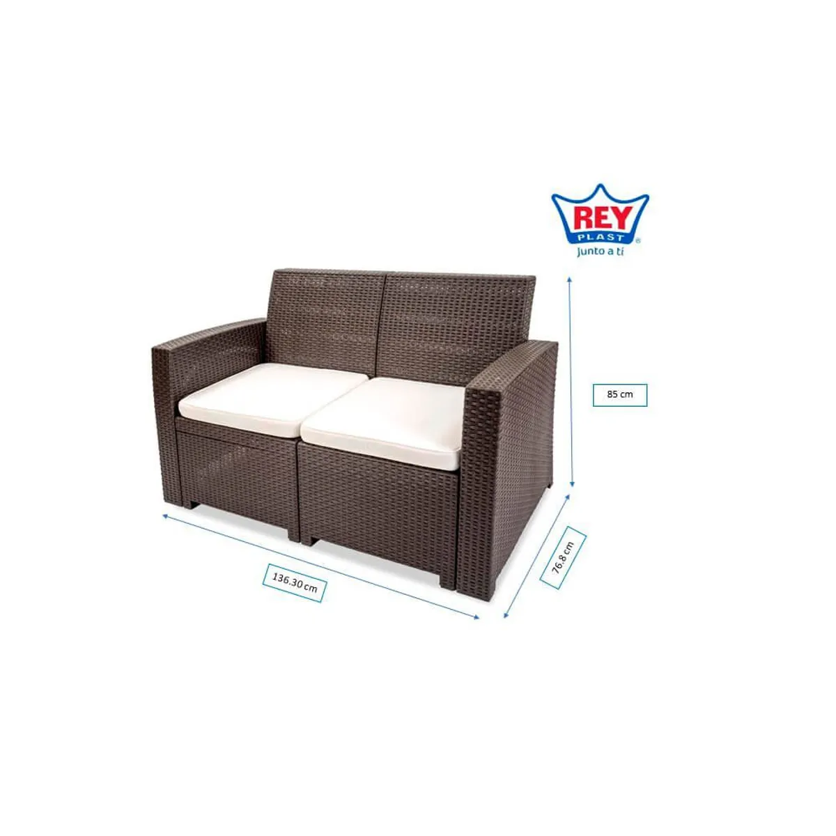 REYPLAST - Sillon Tavarua 2 Cuerpo Mod Ratan