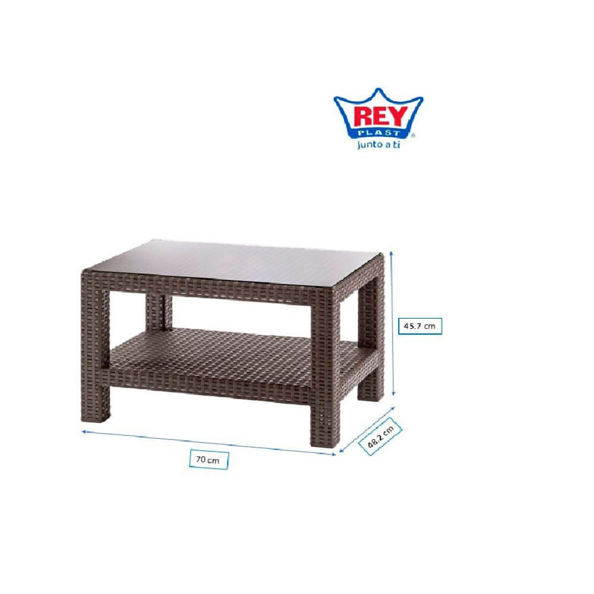 REYPLAST - Mesa De Centro Tavarua 70 X 48 Cm Mod Ratan