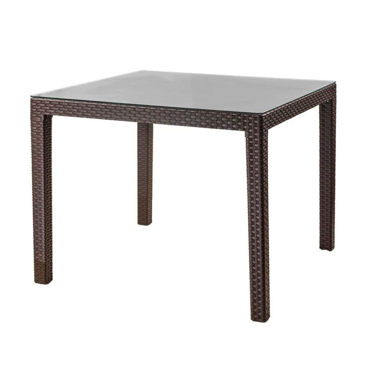 REYPLAST - Mesa Tavarua 145 X 85 Mod Ratan Con Vidrio Templ