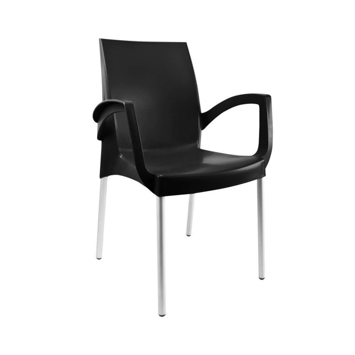 REYPLAST - Silla Ada C Brazos Neg